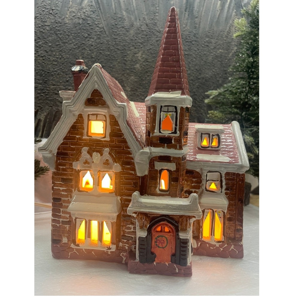 Department 56 PARSONAGE Snowhouse Series Vintage Christmas Village House Unboxed